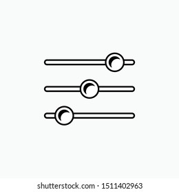 
Adjustment Icon - Vector, Sign and Symbol for Design, Presentation, Website or Apps Elements.