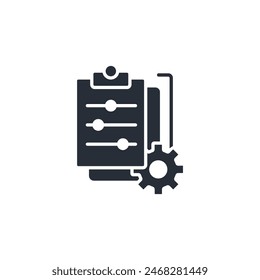 Icono de ajuste. Vector.Trazo editable.signo de estilo lineal para utilizar Diseño web,logotipo.Ilustración de símbolo.