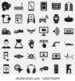 Adjustment icons set. Simple style of 36 adjustment vector icons for web for any design