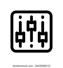 ícone da linha de ajuste. Ícone de vetor limpo e minimalista para sites, aplicativos móveis, apresentações e logotipos. Totalmente dimensionável e personalizável para qualquer projeto.