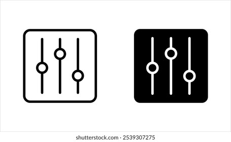 Ajuste o conjunto de ícones lineares. Alterações pessoais. Regulamentação do sistema. Mudar o nível. ilustração vetorial no fundo branco