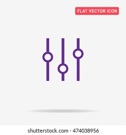 Adjustment music icon. Vector concept illustration for design.