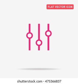 Adjustment music icon. Vector concept illustration for design.