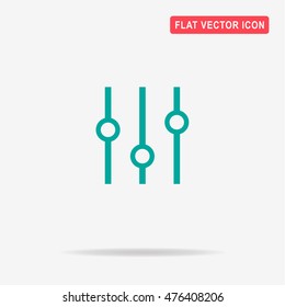 Adjustment music icon. Vector concept illustration for design.
