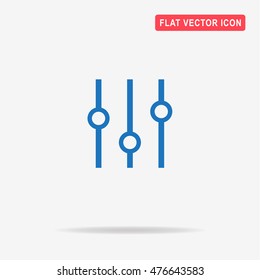 Adjustment music icon. Vector concept illustration for design.