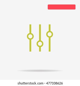 Adjustment music icon. Vector concept illustration for design.