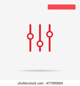 Adjustment music icon. Vector concept illustration for design.