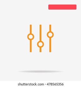 Adjustment music icon. Vector concept illustration for design.