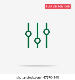 Adjustment music icon. Vector concept illustration for design.
