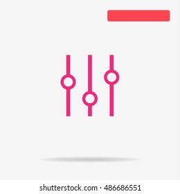 Adjustment music icon. Vector concept illustration for design.