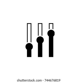 Adjustment music icon, Adjustment icon vector, in trendy flat style isolated on white background. Adjustment icon image, Adjustment icon illustration