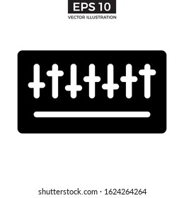 
Adjustment music icon. Volume panel sign. Audio mixer adjusting symbol. Sound balance illustration. Level tuner emblem. Musical setting switch concept. Studio mixing label. Eps10 vector illustration.