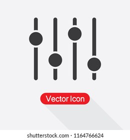 Adjustment Music Icon,Filter control,Settings icon Vector Illustration Eps10