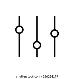 adjustment music line vector icon