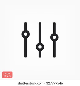 adjustment music line vector icon