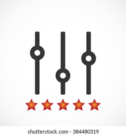 adjustment music line vector icon