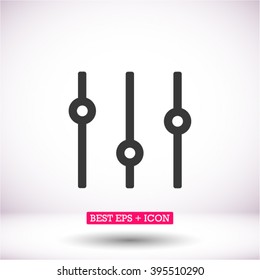 adjustment music line vector icon