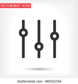 adjustment music line vector icon