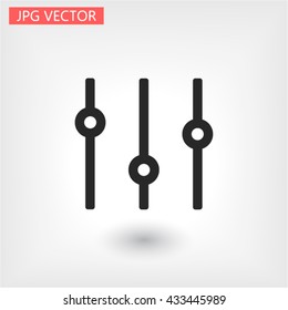 adjustment music line vector icon