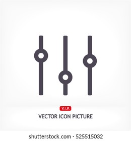 adjustment music line vector icon