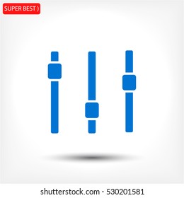 adjustment music line vector icon