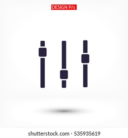 adjustment music line vector icon