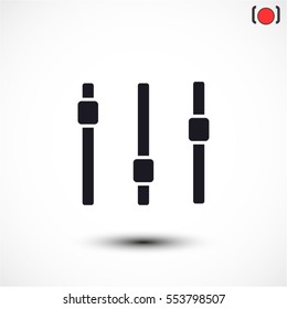 adjustment music line vector icon