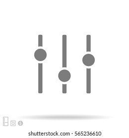 adjustment music line vector icon