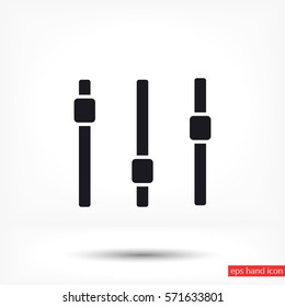 adjustment music line vector icon