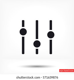 adjustment music line vector icon