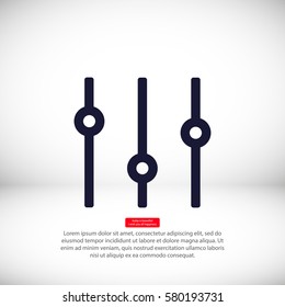 adjustment music line vector icon