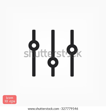 adjustment music line vector icon