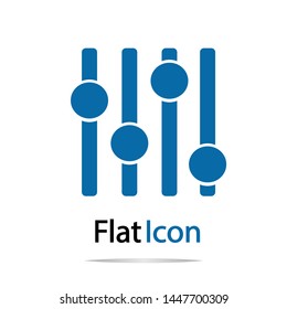 Adjustment music vector icon, adjustment audio vector icon