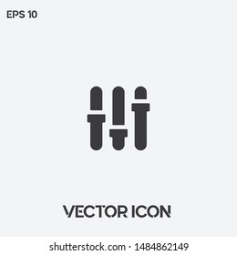 Adjustment music vector icon illustration. Ui/Ux. Premium quality.