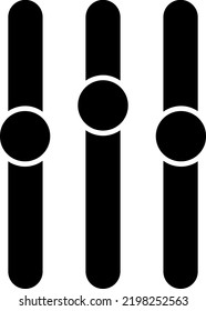 Justiermusik, Vektorsymbol auf weißem Hintergrund..eps
