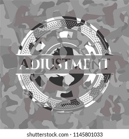 Adjustment on grey camouflaged texture