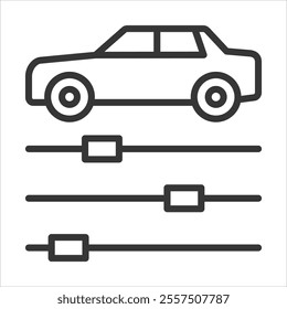 Adjustment Outline Icon Vector Illustration