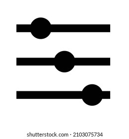 Adjustment silhouette icon in black. Vector.
