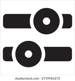 Schiebereglersymbol für Anpassung. Steuerelement-Schieberegler-Symbol Schieberegler für Filtereinstellungen. Symbol, das Einstellungen, Steuerung, Filter und Konfigurationsoptionen darstellt. Geeignet für Web, App, UI, UX, Benutzeroberfläche.