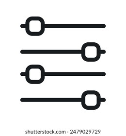 Adjustment Sliders Icon Ideal for User Customization and Control Settings