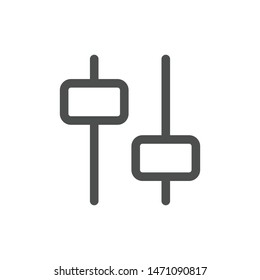 Adjustment social media icon isolated on white background. Multimedia symbol modern, simple, vector, icon for website design, mobile app, ui. Vector Illustration