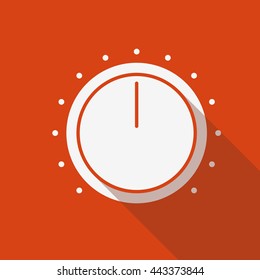 Adjustment sound vector icon in flat style with long shadow