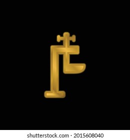 Adjustment System gold plated metalic icon or logo vector