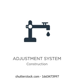 Adjustment system icon vector. Trendy flat adjustment system icon from construction collection isolated on white background. Vector illustration can be used for web and mobile graphic design, logo, 