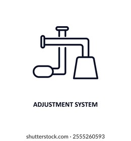 adjustment system outline icon.  Thin line icon from construction collection. Editable vector isolated on white background