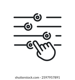 Adjustment thin line icons. Perfect pixel on transparent background