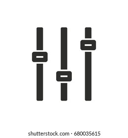Adjustment vector icon. Black illustration isolated on white background for graphic and web design.