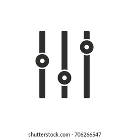 Adjustment vector icon. Black illustration isolated on white background for graphic and web design.