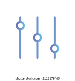 Adjustment vector icon with gradient