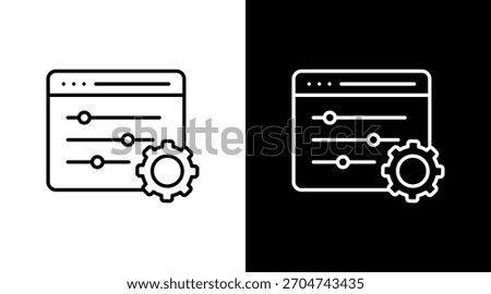 Adjustment White Icon Set Design